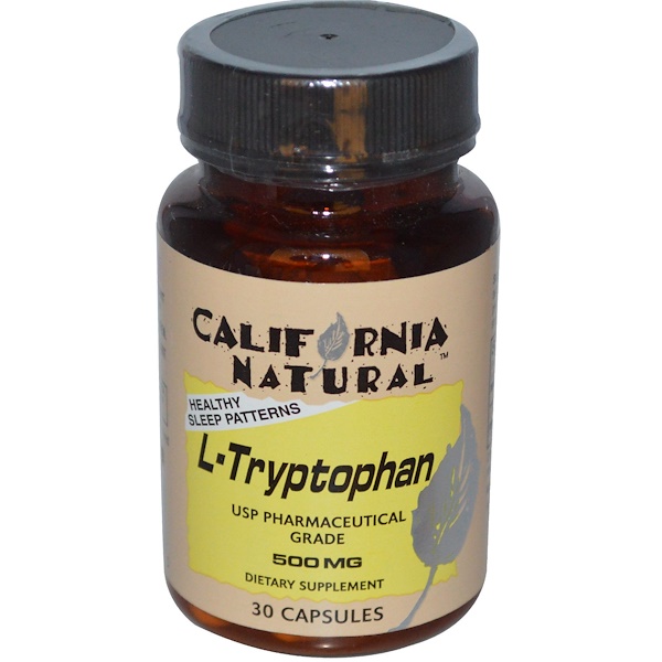 California Natural, L-Tryptophan, 500 mg, 30 Capsules (Discontinued Item) 