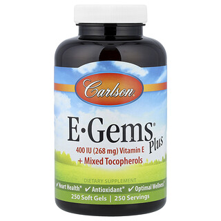 Carlson, E-Gems® Plus, 250 Soft Gels