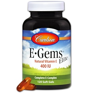 Carlson Labs, E•Gems Elite, 400 МЕ, 120 гелевых капсул