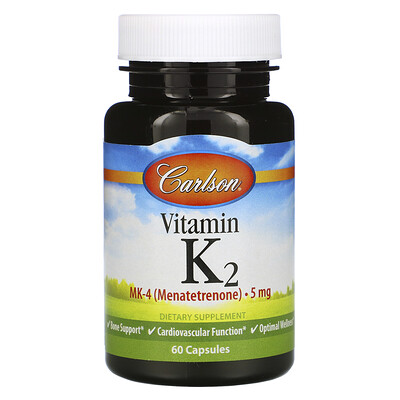 Carlson Labs Витамин K2, 5 мг, 60 капсул