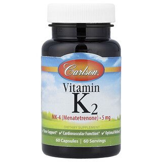 Carlson, Vitamina K2, 5 mg, 60 cápsulas