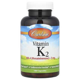 Carlson, Vitamina K2, 5 mg, 180 cápsulas