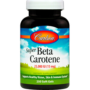 Отзывы о Карлсон Лэбс, Super Beta Carotene, 25,000 IU (15 mg), 250 Soft Gels