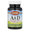 Carlson, Vitaminas A y D, 100 cápsulas blandas