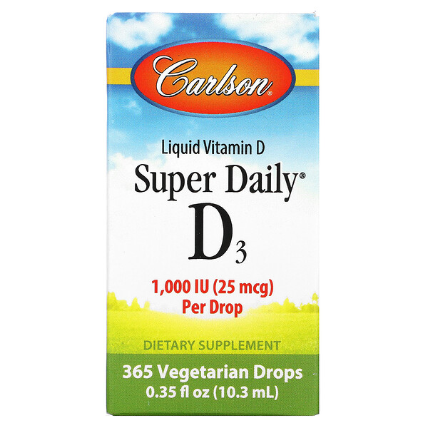 수퍼 데일리 D3, 1000 IU, 0.35 액량 온스(10.3 ml)