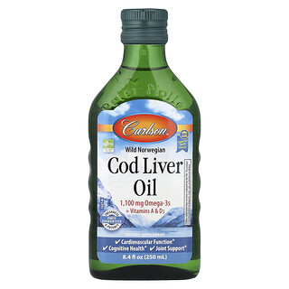 Carlson, Wild Norwegian Cod Liver Oil, 8.4 fl oz (250 ml)
