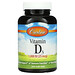 Carlson, Vitamin D3, 25 mcg (1,000 IU), 250 Soft Gels
