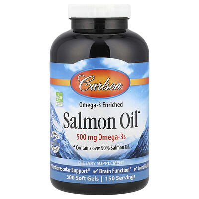 Product Image for Carlson, Salmon Oil, 300 Soft Gels