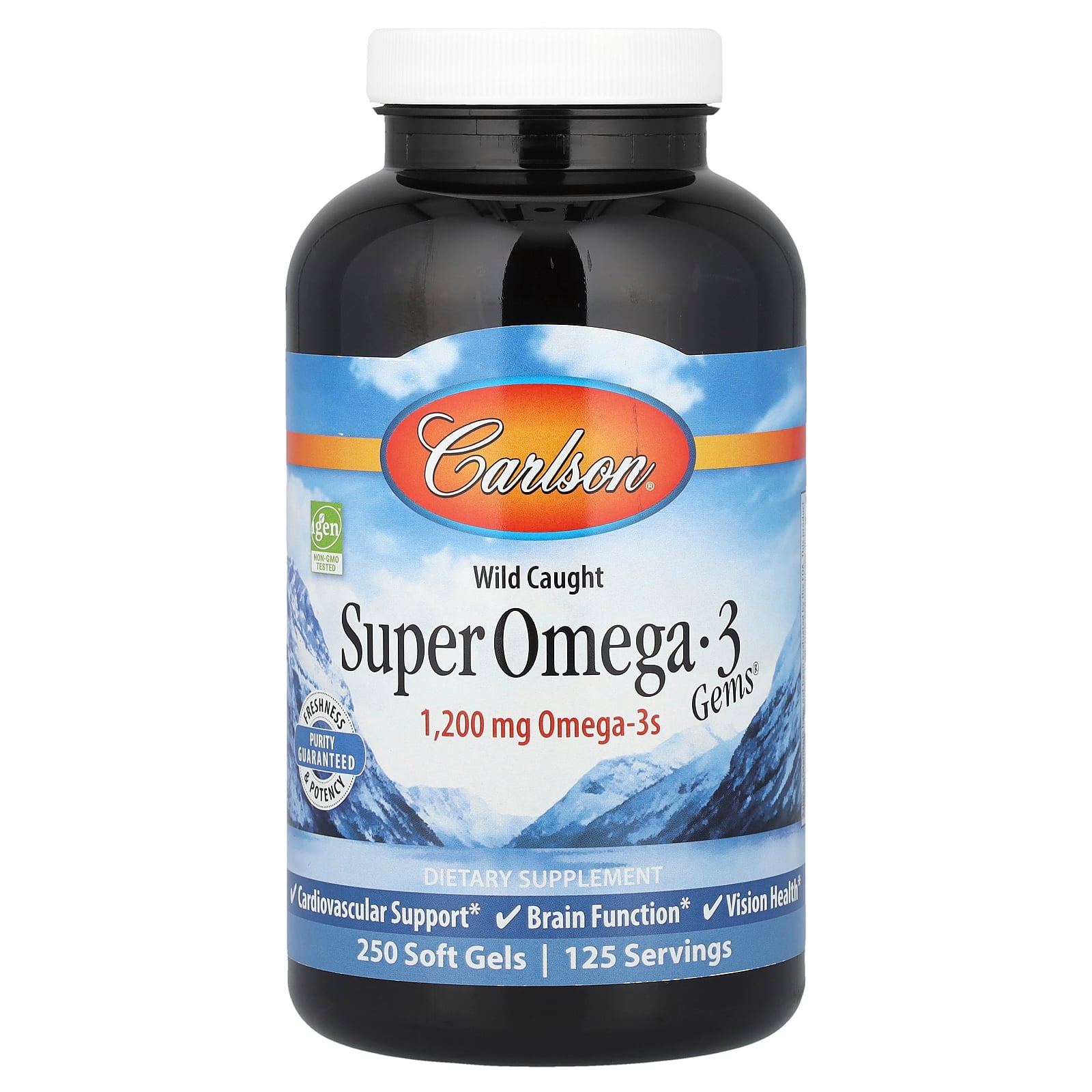 Carlson (칼슨), 자연산 Super Omega-3 Gems®, 소프트젤 250정