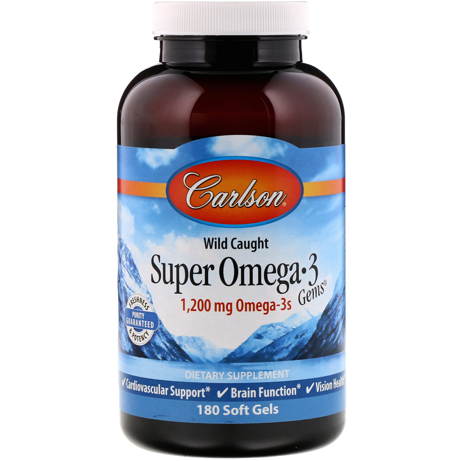 Carlson Labs, Wild Caught Super Omega-3 Gems, 1,200 mg ...