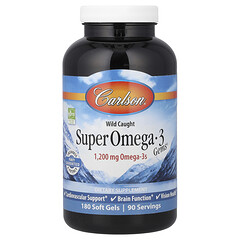Super Omega-3 Gems®, омега-3 з риби, виловленої в природному середовищі, 180 капсул
