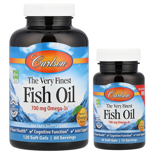 Carlson The Very Finest Fish Oil, Natural Orange, 150 Soft Gels
