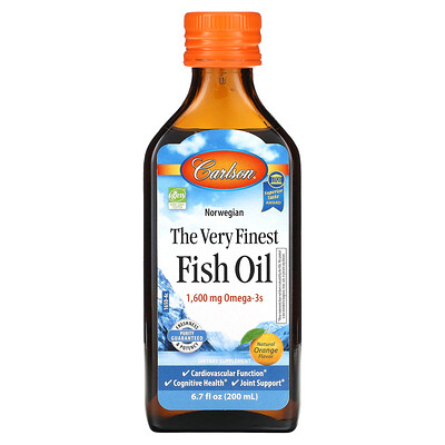 

Carlson, The Very Finest Fish Oil, Natural Orange, 6.7 fl oz (200 ml)