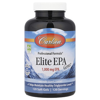 Carlson, Elite EPA Gems®, 1000 mg, 120 lágy gél