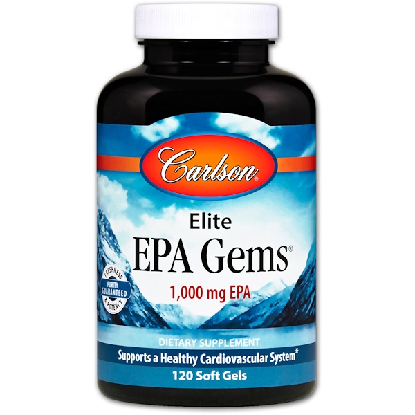 Carlson Labs, Elite EPA Gems, 1000 mg, 120 Gelatinekapseln