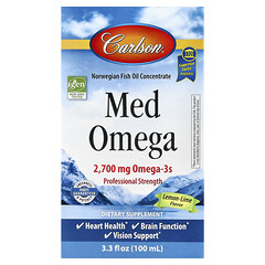 Med Omega, лимон і лайм, 100 мл (3,3 рідк. унції)