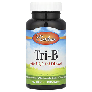 Carlson, Tri-B cu B6, B12 și acid folic, 360 de tablete