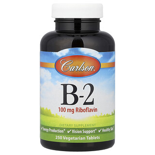 Carlson, Vitamina B-2, 250 Comprimidos Vegetarianos