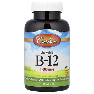 Carlson, B-12, 1000 мкг, 180 таблеток