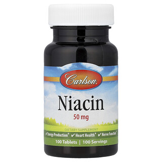 Carlson, Niacina, 50 mg, 100 comprimidos