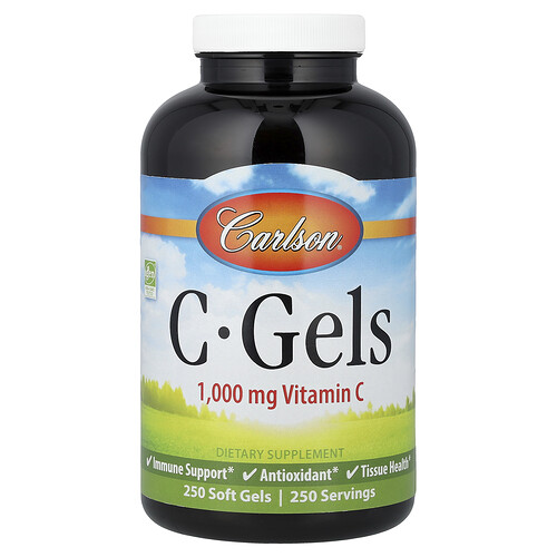 Carlson, C-Gels, Vitamin C, 1.000 mg, 250 Weichkapseln