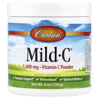 Carlson, Mild-C®，維生素 C 粉，6 盎司（170 克）