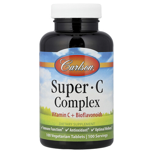 Carlson, Super C Complex, 100 pflanzliche Tabletten