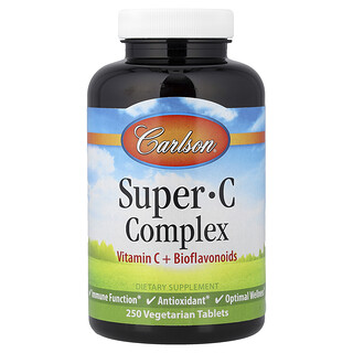 Carlson, Super C Complex, 250 vegetariska tabletter
