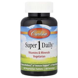 Carlson, Super 1 Daily®, 60 comprimidos vegetales