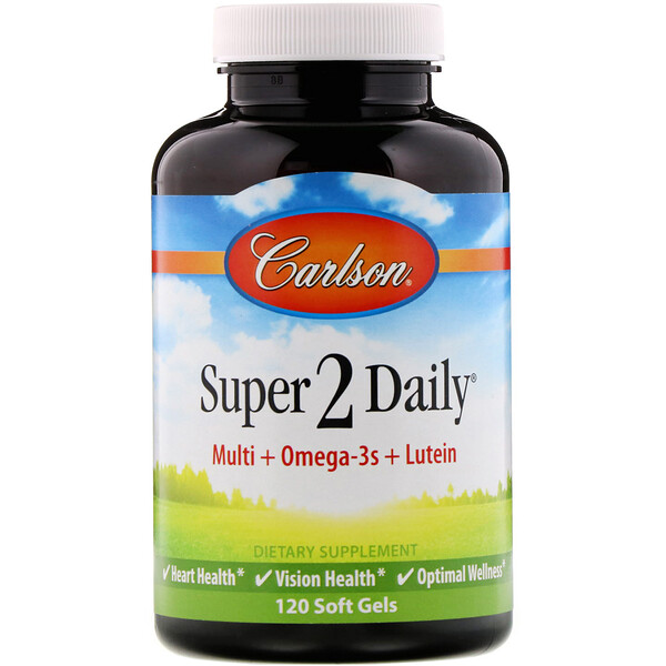 Super 2 Daily, витамины и микроэлементы, 120 мягких таблеток