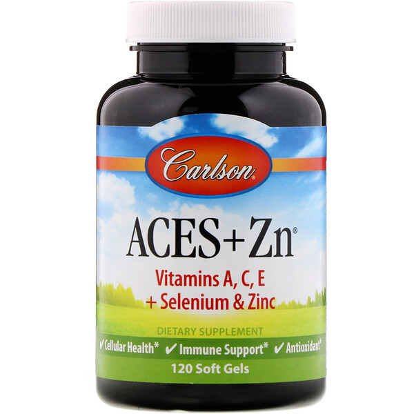 Carlson Labs, Aces + Zn, 120 мягких желатиновых капсул
