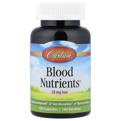 Carlson, Blood Nutrients®, 180 cápsulas