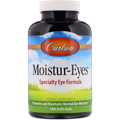 Carlson Labs Средство для увлажнения глаз, 180 гелевых капсул