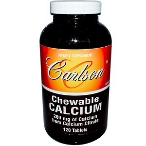Отзывы о Карлсон Лэбс, Chewable Calcium Citrate, 250 mg, 120 Tablets