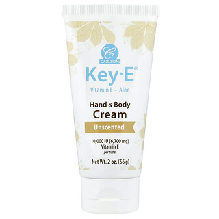 Carlson, Key-E®, Hand & Body Cream, Unscented, 2 oz (56 g)