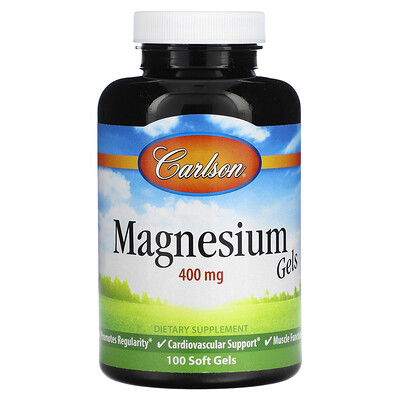Product Image for Carlson, Magnesium Gels, 400 mg, 100 Soft Gels