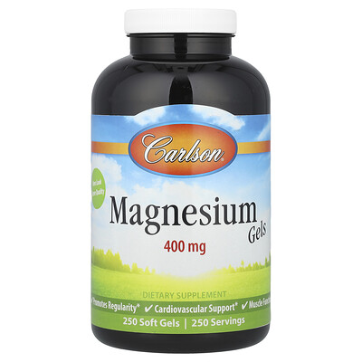 Product Image for Carlson, Magnesium Gels, 400 mg, 250 Soft Gels