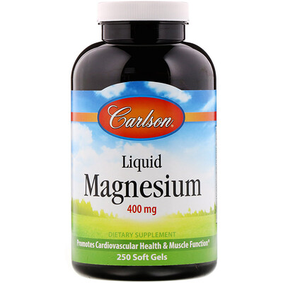 Carlson Labs Жидкий магний, 400 мг, 250 гелевых капсул