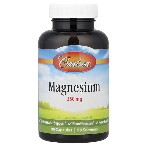 Carlson, Magnesium, 350 mg, 90 Kapseln