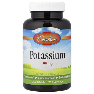 Carlson, Potasiu, 99 mg, 250 comprimate