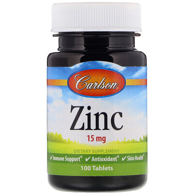 Carlson Labs Zinc, 15 mg , 100 Tablets