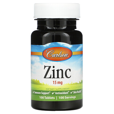 

Carlson Zinc 15 mg 100 Tablets