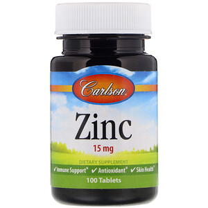 Карлсон Лэбс, Zinc, 15 mg, 100 Tablets отзывы