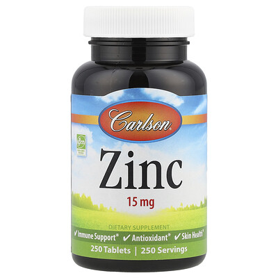 Carlson, Zinc, 250 comprimidos