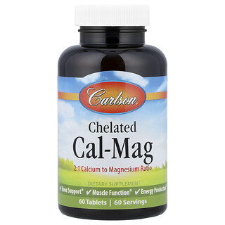 Carlson, Cal-Mag Quelato, 60 Comprimidos