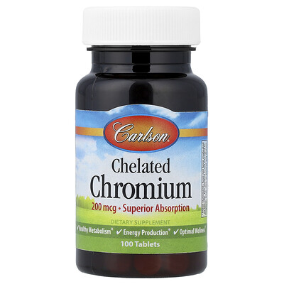 Product Image for Carlson, Chelated Chromium, 100 Tablets
