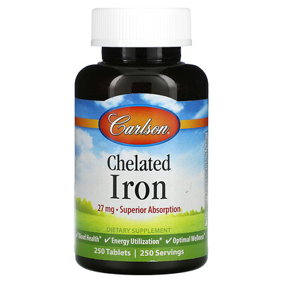 

Carlson Chelated Iron 27 mg 250 Tablets