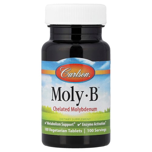 Carlson, Moly-B™, 100 Vegetarian Tablets (500 mcg per Tablet)