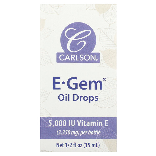 Carlson, E-Gem Oil Drops, 1/2 fl oz (15 ml)
