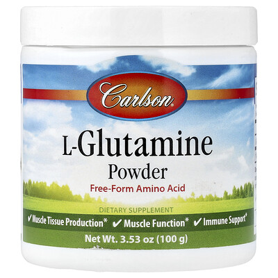 Carlson, L-glutamina en polvo, 100 g (3,53 oz)